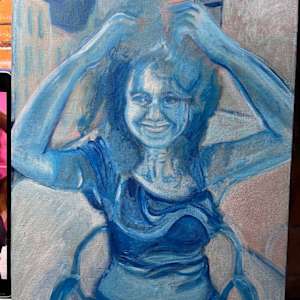 Susanne by Hanna Bordewijk  Image: Second sketch in acrylic; refinement of placement.