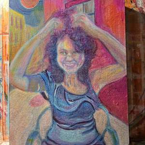 Susanne by Hanna Bordewijk  Image: Fourth stage in the underpainting process in acrylic.