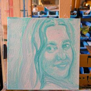 Sara by Hanna Bordewijk  Image: Initial sketch in acrylic.