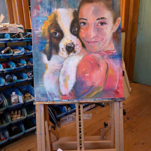 Darby and Ben by Hanna Bordewijk  Image: Freshly finished painting