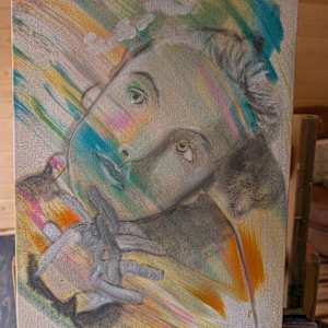 Echo of Carole by Hanna Bordewijk  Image: Sketching Carole in Acrylics