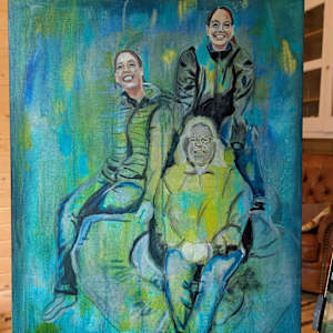 Mom and daughters by Hanna Bordewijk  Image: faces are taking shape