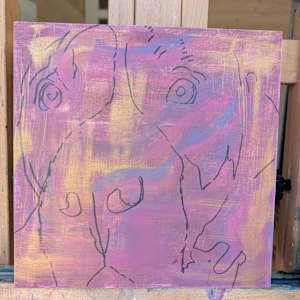 Chewie by Hanna Bordewijk  Image: Sketching out in water colour pen