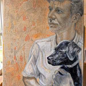 Billy and his human by Hanna Bordewijk  Image: Finished painting 