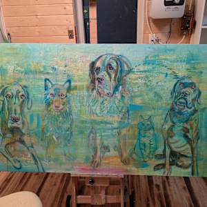 Our pets. by Hanna Bordewijk  Image: They are all there