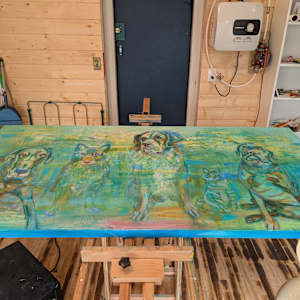 Our pets. by Hanna Bordewijk  Image: Work on the background