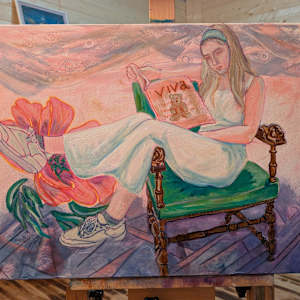 Reading Bliss by Hanna Bordewijk  Image: progress in oil.