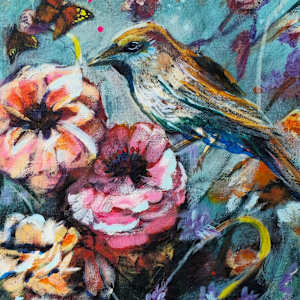 Bird & Florals by Kim Denice Clark, International Fine Artist