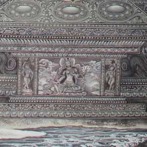 Green Tara with the Five Buddhas by Amit 