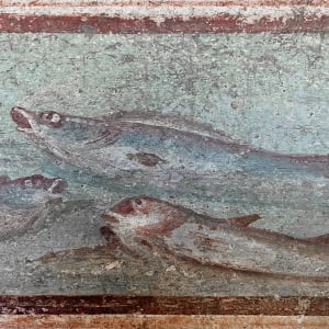 Pompeii Fish Fresco 2 by Ellen Gaube