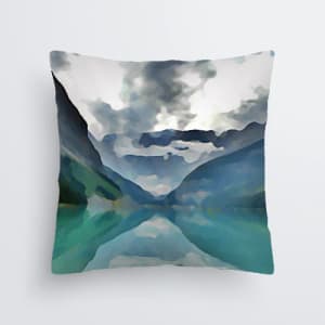 Lake Louise - Pablo Pillow in Scuba knit #3 by Carol Gordon