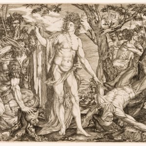 Apollo, Marsyas, and the Judgement of Midas (after Melchior Meier) by Monogrammist M. F.