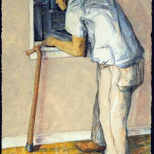 Man with Cane by Eve Whitaker