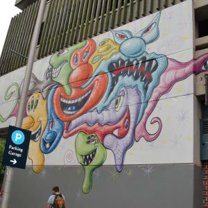 Museum Place Garage Mural by Kenny Scharf