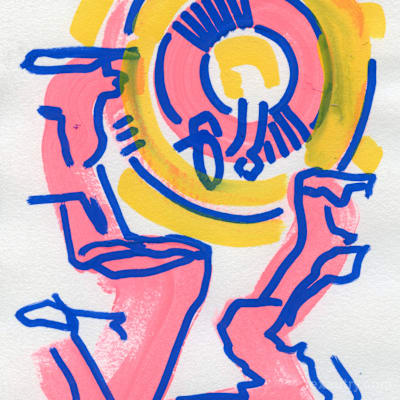 Man's Falling Out of the Tuba
